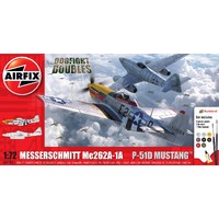 Airfix 1/72 Messerschmitt Me262 & P-51D Mustang Dogfight Double Plastic Model Kit 50183