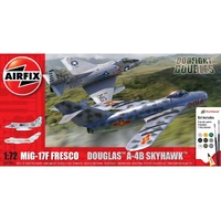 Airfix 1/72 Mig 17F Fresco Douglas A-4B Skyhawk Dogfight Double Plastic Model Kit 50185