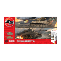Airfix 1/72 Classic Conflict Tiger 1 Vs Sherman Firefly Plastic Model Kit 50186