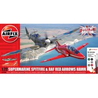 Airfix 1/72 Best Of British Spitfire And Hawk Plastic Model Kit 50187
