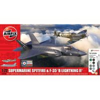 Airfix 1/72 Supermarine Spitfire & F-35B Lightning II 'Then and Now' Plastic Model Kit