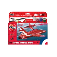 Airfix 1/72 Small Beginners Set Red Arrows Hawk Plastic Model Kit 55002