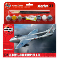 Airfix 1/72 De Havilland Vampire Starter Set Plastic Model Kit 55204