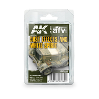 AK Interactive Weathering: Dust Effects And White Spirit Enamel Paint Set [AK060]