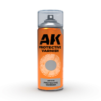 AK Interactive Protective Varnish - Spray Paint 400ml (Includes 2 nozzles)   [AK1015]