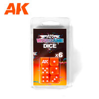 AK Interactive 6 Dice Set (Orange)