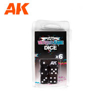 AK Interactive 6 Dice Set (Black)