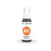 AK Interactive Leather Brown Acrylic Paint 17ml 3rd Generation