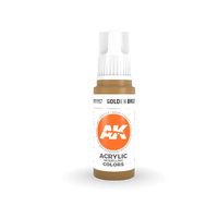 AK Interactive Golden Brown Acrylic Paint 17ml 3rd Generation