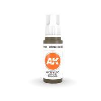 AK Interactive Brownish Green Acrylic Paint 17ml 3rd Generation