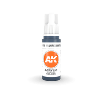 AK Interactive Fluorescent Blue Acrylic Paint 17ml 3rd Generation