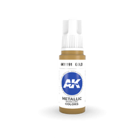 AK Interactive Gold Metallic Acrylic Paint 17ml 3rd Generation