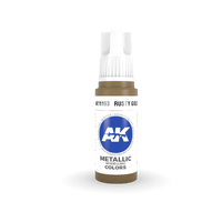 AK Interactive Rusty Gold Metallic Acrylic Paint 17ml 3rd Generation