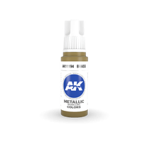 AK Interactive Brass Metallic Acrylic Paint 17ml 3rd Generation