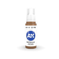 AK Interactive Copper Metallic Acrylic Paint 17ml 3rd Generation