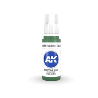 AK Interactive Emerald Metallic Green Metallic Acrylic Paint 17ml 3rd Generation