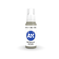 AK Interactive Oily Steel Metallic Acrylic Paint 17ml 3rd Generation