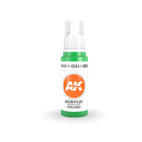 AK Interactive Clear Green Acrylic Paint 17ml 3rd Generation