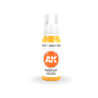 AK Interactive Clear Yellow Acrylic Paint 17ml 3rd Generation