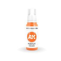 AK Interactive Clear Orange Acrylic Paint 17ml 3rd Generation