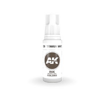 AK Interactive Titanium White Ink Acrylic Paint 17ml 3rd Generation [AK11230]