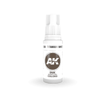 AK Interactive Titanium White Ink Acrylic Paint 17ml 3rd Generation [AK11230]
