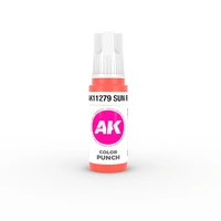 AK Interactive Colour Punch: Sun Red 17 ml Acrylic Paint 3rd Generation