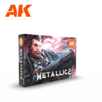 AK Interactive Metallics Acrylic Paint Set 3rd Generation [AK11608]
