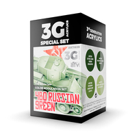 AK Interactive AFV Series: Modulation 4BO Russian Green Acrylic Paint Set 3rd Generation [AK11639]