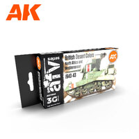 AK Interactive AFV Series: British Desert Colours Acrylic Paint Set 3rd Generation [AK11646]