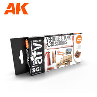 AK Interactive AFV Series: Tank Accesories Acrylic Paint Set 3rd Generation [AK11647]