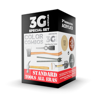 AK Interactive AFV Series: Standard Tools All Eras Combo Acrylic Paint Set 3rd Generation [AK11670]