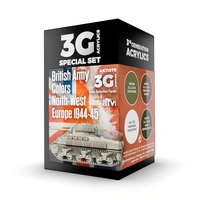 AK Interactive AFV Series: British Army Colors North-West Europe 1944-45 Acrylic Paint Set 3rd Generation