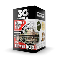 AK Interactive AFV Series: German Army Pre-WWII Colors Acrylic Paint Set 3rd Generation [AK11687]