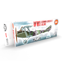 AK Interactive Air Series: WWI German Aircraft Acrylic Paint Set 3rd Generation [AK11710]