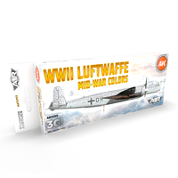 AK Interactive Air Series: WWII Luftwaffe Mid-War Colors Acrylic Paint Set 3rd Generation [AK11717]