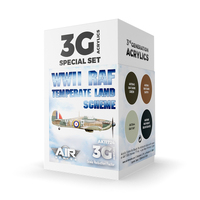 AK Interactive Air Series: WWII RAF Temperate Land Scheme Acrylic Paint Set 3rd Generation [AK11724]