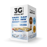 AK Interactive Air Series: WWII RAF Aircraft Desert Colors Acrylic Paint Set 3rd Generation [AK11726]