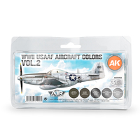 AK Interactive Air Series: WWII USAAF Aircraft Colors Vol.2 Acrylic Paint Set 3rd Generation [AK11733]