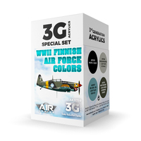 AK Interactive Air Series: WWII Finnish Air Force Colors Acrylic Paint Set 3rd Generation [AK11739]