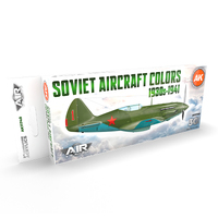 AK Interactive Air Series: Soviet Aircraft Colors 1930s-1941 Acrylic Paint Set 3rd Generation [AK11740]