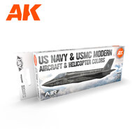 AK Interactive Air Series: US Navy & USMC Modern Aircraft & Helicopter Acrylic Paint Set 3rd Generation [AK11744]