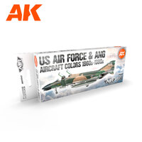 AK Interactive Air Series: US Air Force & ANG Aircraft 1960s-1980s Acrylic Paint Set 3rd Generation [AK11747]