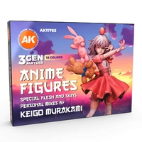 AK Interactive Signature Set: Anime Figures - Special Flesh And Skins - Keigo Murakami Acrylic Paint Set 3rd Generation