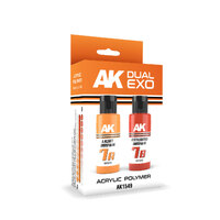 AK Interactive Dual Exo Light Brown & Asteroid Brown Paint Set