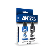 AK Interactive Dual Exo Ultra Blue & Almirant Blue Paint Set