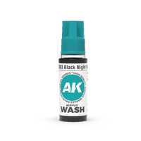 AK Interactive Acrylic Wash: Black Night Wash 18ml
