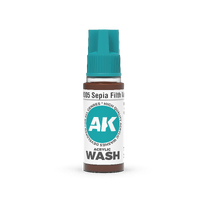 AK Interactive Acrylic Wash: Sepia Filth Wash 18ml