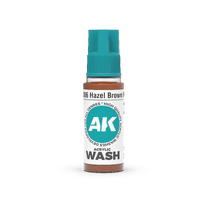 AK Interactive Acrylic Wash: Hazel Brown Wash 18ml