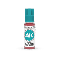 AK Interactive Acrylic Wash: Crimson Veil Wash 18ml